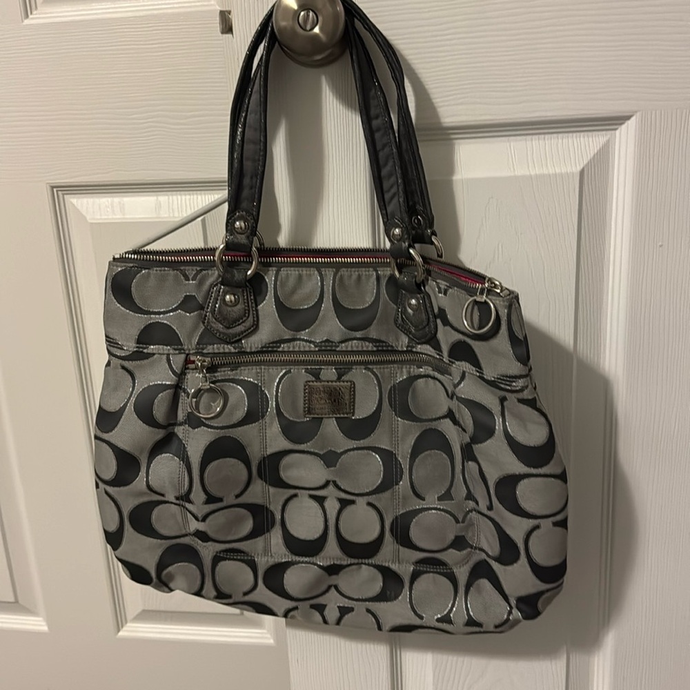 Gray Coach Tote